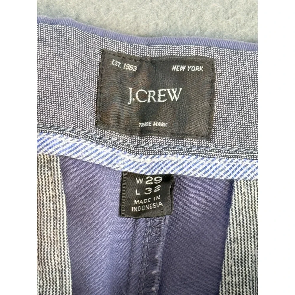 J.Crew 484 Slim Chino Pants Mens 29x32 Blue Slim Fit Stretch Business Casual
